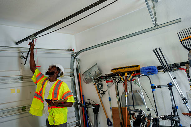 Professional Garage Door Panel Replacement technician working in East Rutherford, NJ